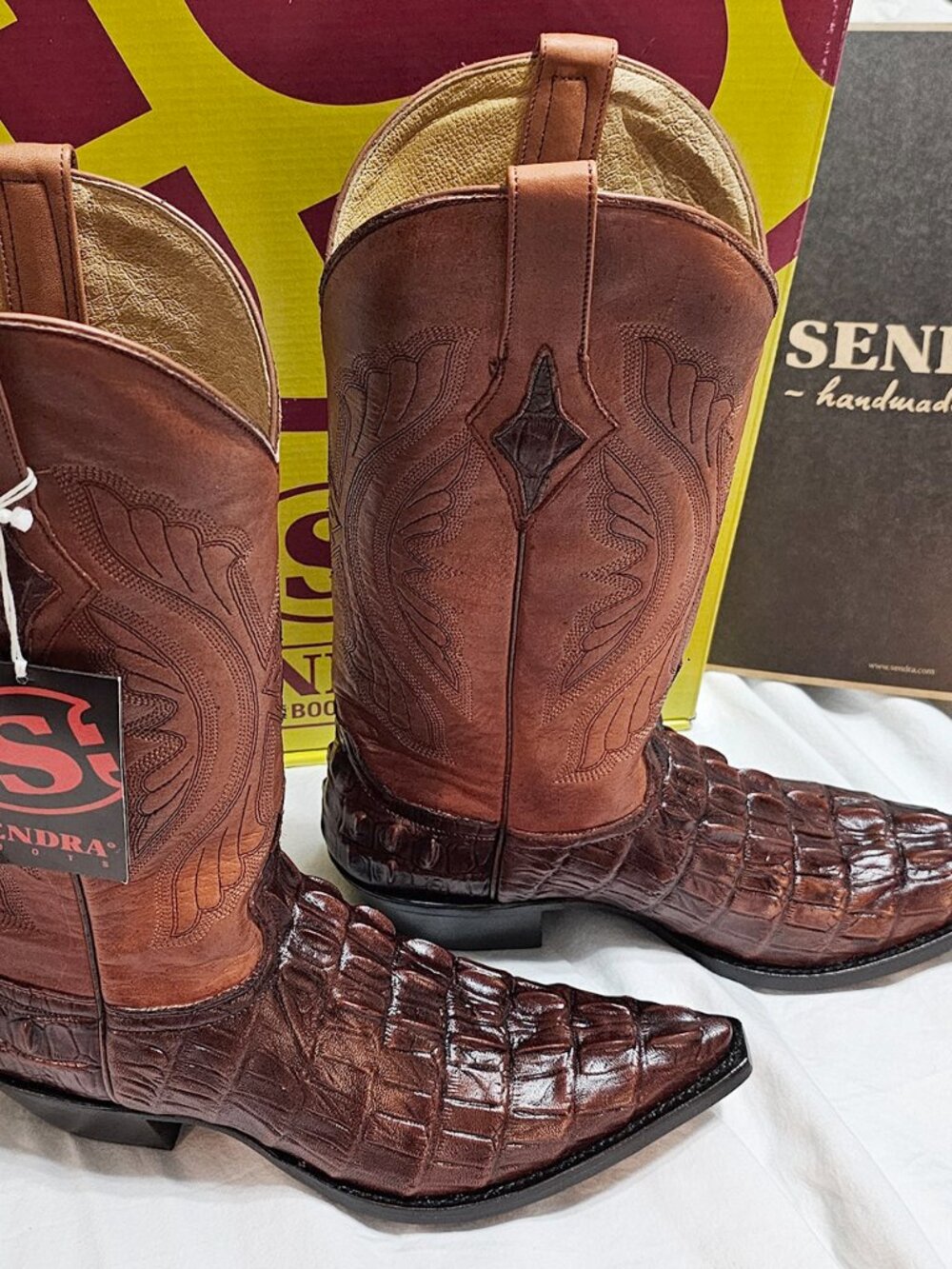 Sendra Caiman Print Limited Edition Cowboy Boots Men's 7.5D US / Women size 9D